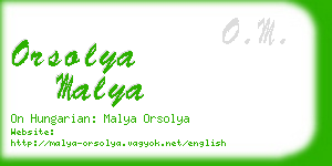 orsolya malya business card